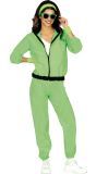 Neon Groene Trainingspak 80's 90's vrouw