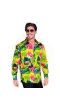 Neon hawaii tropicana blouse mannen