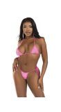 Neon roze bikiniset met diamanten dames