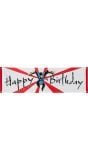 Ninja 'Happy Birthday' Spandoek 50x180cm