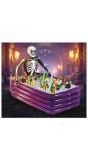 Opblaasbaar koelbad skelet in kist paars 100 x 35 cm halloween