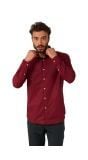 Opposuits Men's Shirt Blazing Burgundy Rood