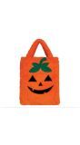 Oranje pluche pompoen tas 19cm halloween