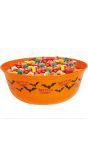 Oranje snoepkom vleermuizen 27 cm halloween