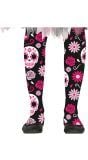 Panty meisjes halloween roze doodshoofd