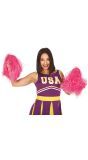 Pom pom cheerleader roze