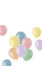 Powder pastel ballonnen gekleurd 100 stuks