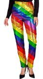 Pride pailletten broek regenboog vrouwen