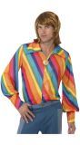 Regenboog 70s shirt