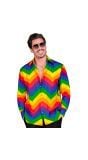 Regenboog blouse zigzag mannen