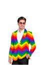 Regenboog colbert zigzag mannen