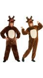 Rendier Rudolph onesie volwassen