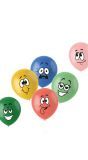 Retro funny faces ballonnen 6 stuks