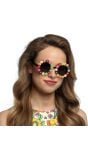 Retro hippie partybril Celeste bloemetjes