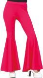 Retro roze Flare broek met Stretch Jaren '70