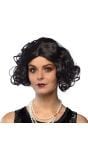 Roaring twenties flapper pruik zwart