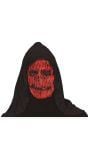 Rode pompoen masker met kap halloween