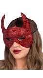 Rood duivelmasker rijnsteen dames