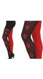 Rood zwarte Harley Quinn panty dames