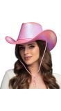 Roze Pearl Western Hoed