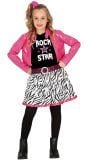 Roze rockster outfit meisjes