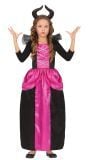 Roze slechte fee jurk halloween kind