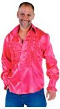 Ruches blouse roze heren