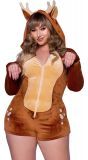 Schattige plus size hert romper dames