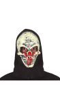 Schedel bloedneus masker met kap halloween