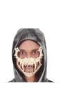 Scherpte hoektanden gebit halfmasker halloween