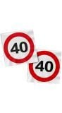 Servetten Verkeersbord 40