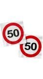 Servetten Verkeersbord 50