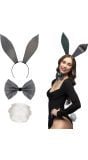 Set Sparkling Bunny Zwart 3-delig