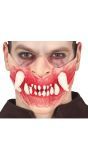 Slagtanden halfmasker latex halloween