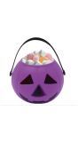 Snoepemmer pompoen paars 15 cm halloween