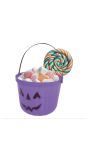 Snoepemmer pompoen paars 20 cm halloween