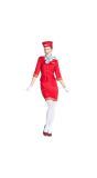 Stewardess Kostuum Rood dames