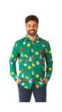 Suitmeister Men's Shirt Christmas Ornaments Groen