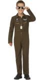 Top Gun Maverick Aviator Kostuum Kinderen Groen