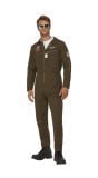 Top Gun Maverick Men Aviator Kostuum Mannen Bruin