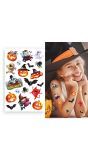 Vrolijke halloween tattoos met lijm kind