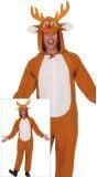 Warme rendier kerst onesie volwassenen