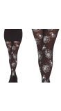 Zwart witte spinnenweb panty dames halloween