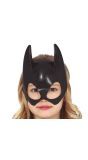 Zwarte batman vleermuis halfmasker kind