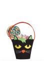 Zwarte kat snoepemmer 20 cm halloween