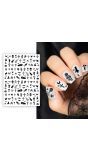 Zwarte nagelstickers halloween