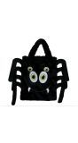 Zwarte pluche spinnen tas 19cm halloween