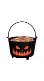 Zwarte snoepketel pompoen 24 x 23 x 15 cm halloween