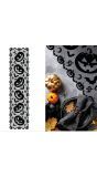 Zwarte tafelloper pompoen 45 x 200 cm halloween