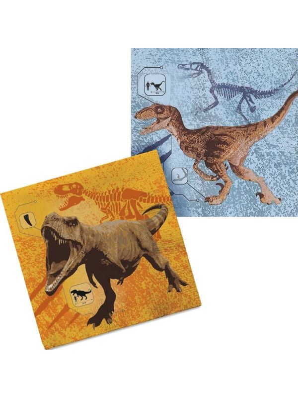 20 Papieren T-Rex Dino Servetten